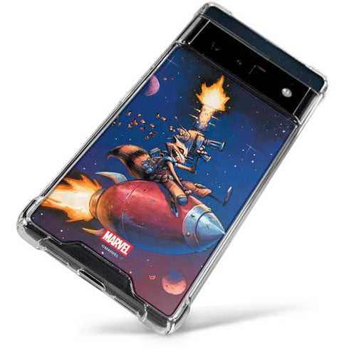 Marvel Rocket Raccoon Rocket Ride Google Pixel 6 Clear Case